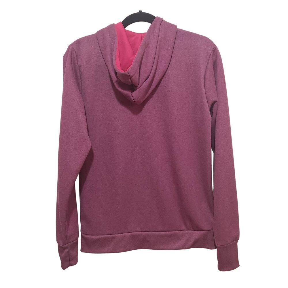 Six Flags Super Girl Hoodie Pink Six Flags Spell Out Thumb Holes Small Pullover - Picture 2 of 10